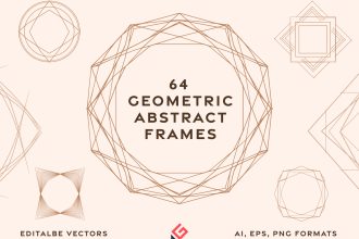 64 Geometric Abstract Frames