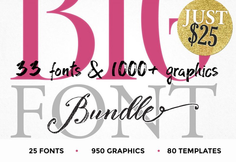 Blessed Print Font & Graphics Bundle