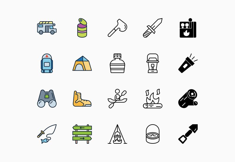 Camping Icons Pack