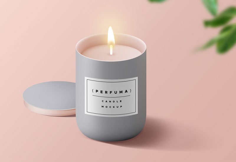 Candle PSD Mockup