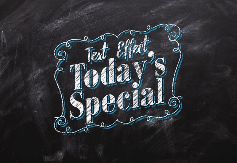 Chalkboard Text Effect PSD