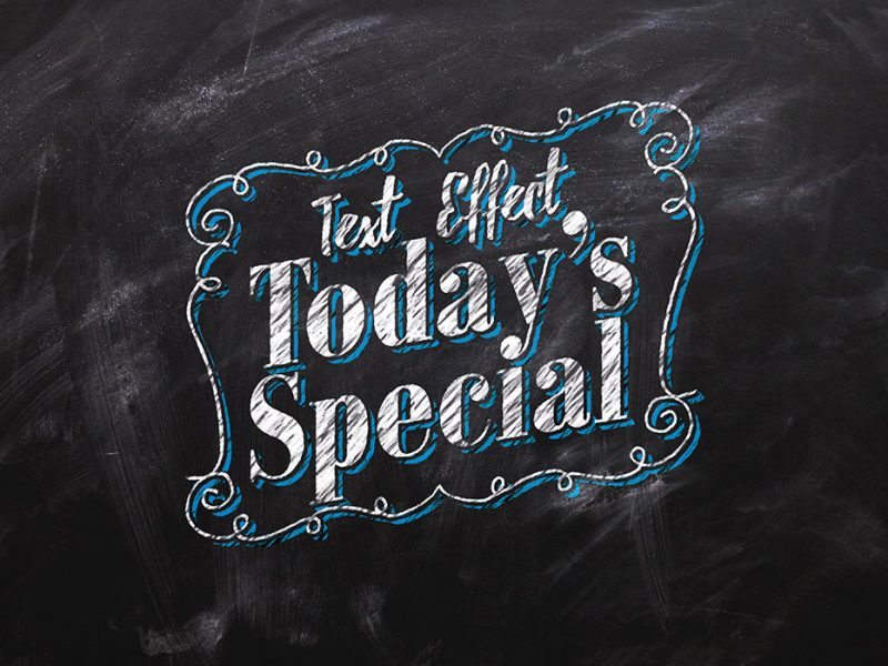 Chalkboard Text Effect PSD