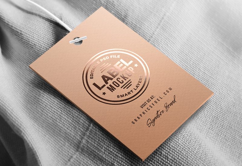 Clothing Tag Mockup PSD