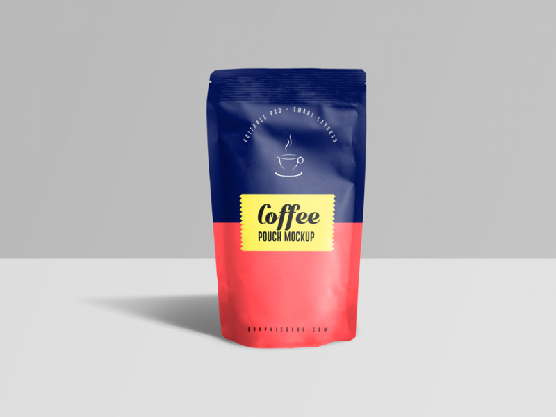 Coffee Pouch PSD Mockup