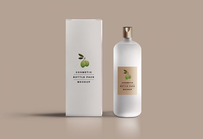 Cosmetic Packaging Bottle Mockup