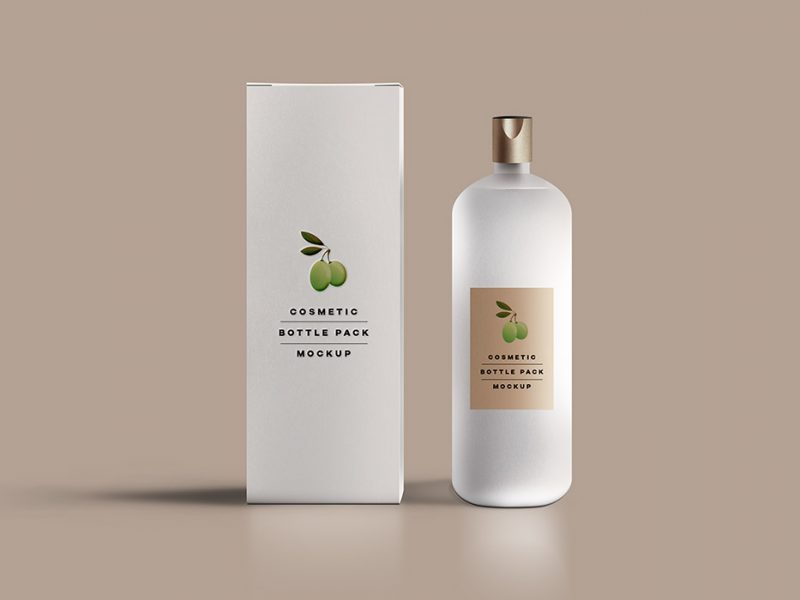 Cosmetic Packaging Bottle Mockup