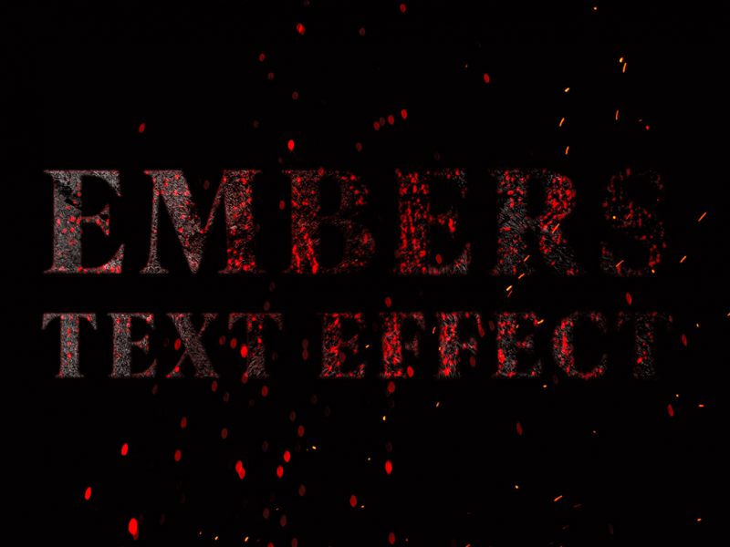 Embers Photoshop Text Effect