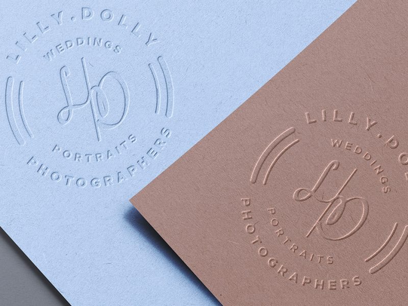 Embossed Paper Logo PSD Mockups