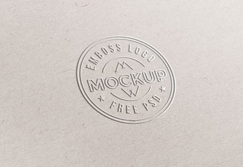 Free Emboss Logo Mockup