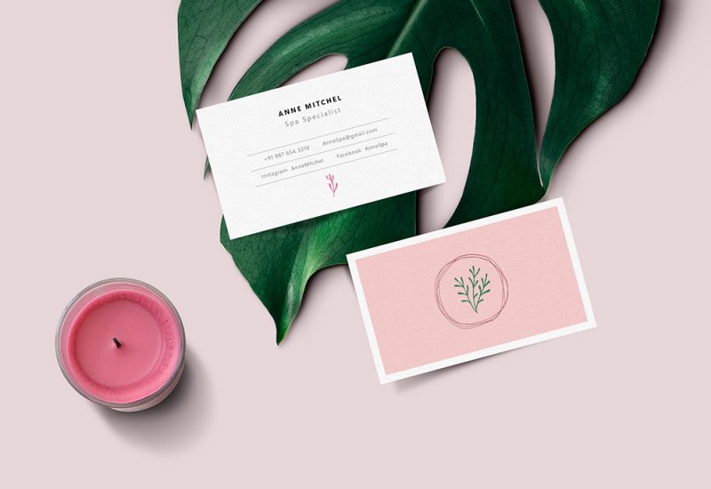 Free Feminine Business Card PSD