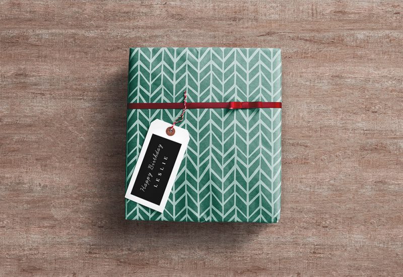 Free Gift Wrap Mockup