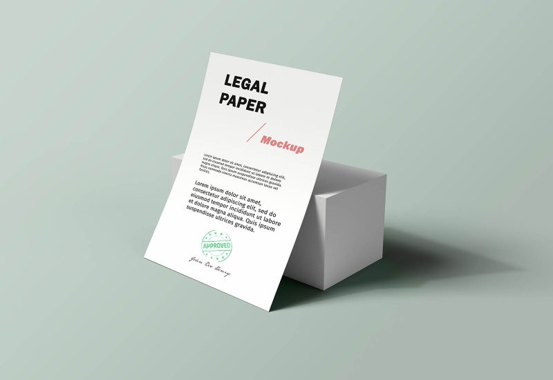 Free-Legal-Paper-Mockup-Template