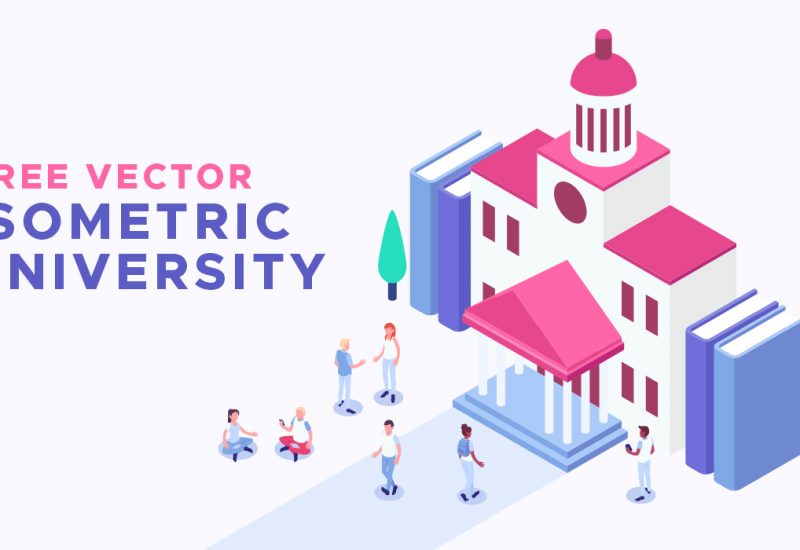 Free Vector Isometric Education Icons