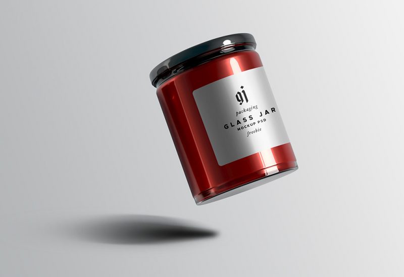 Glass Jar Mockup PSD