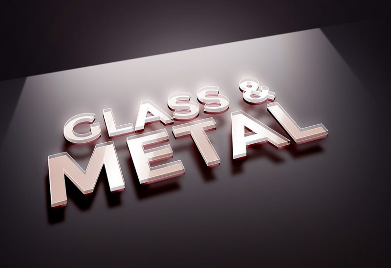 Glass Metal PSD Text Effect