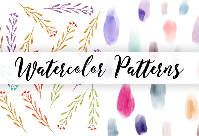 Hand drawn Watercolor Patterns