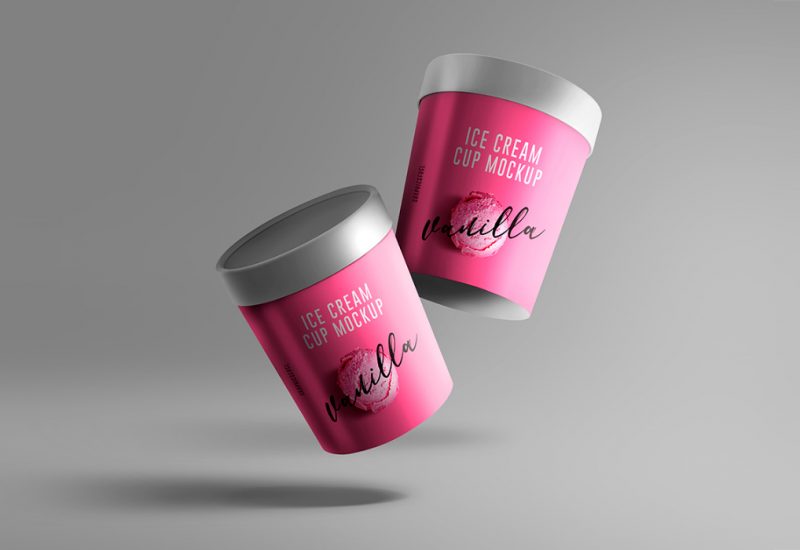 Ice Cream Cup PSD Mockups