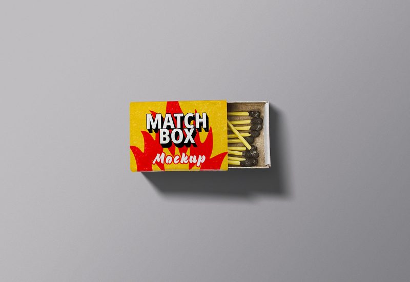 Withered Matchbox Mockup Template