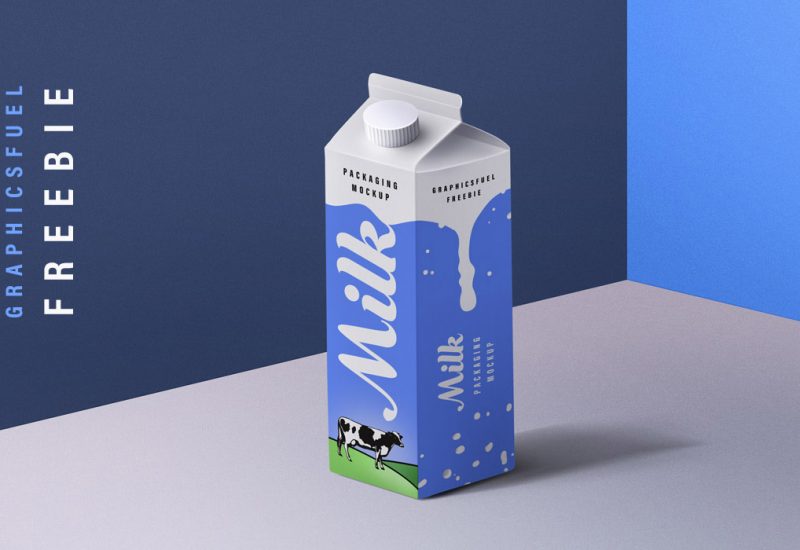 Milk Packaging PSD Mockup