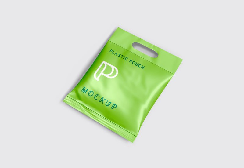 Plastic Pouch Packaging Mockup PSD Templates