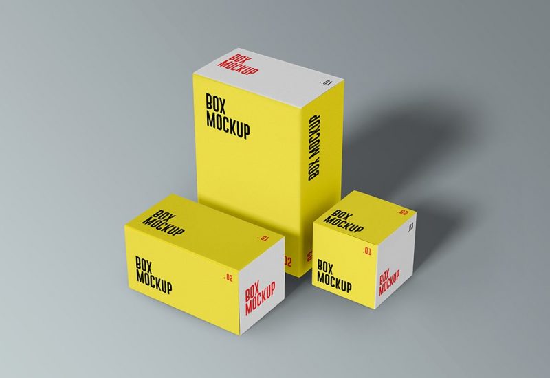 PSD Product Boxes Mockups