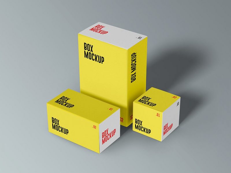 PSD Product Boxes Mockups