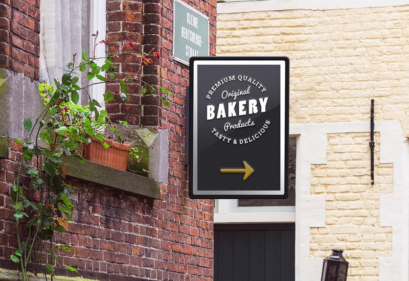 Public Logo Signage Mockup