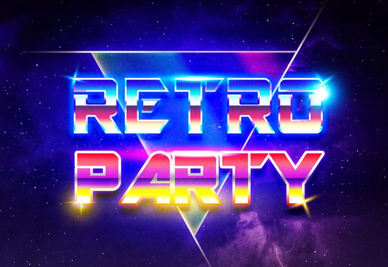 80s Retro Text Effect