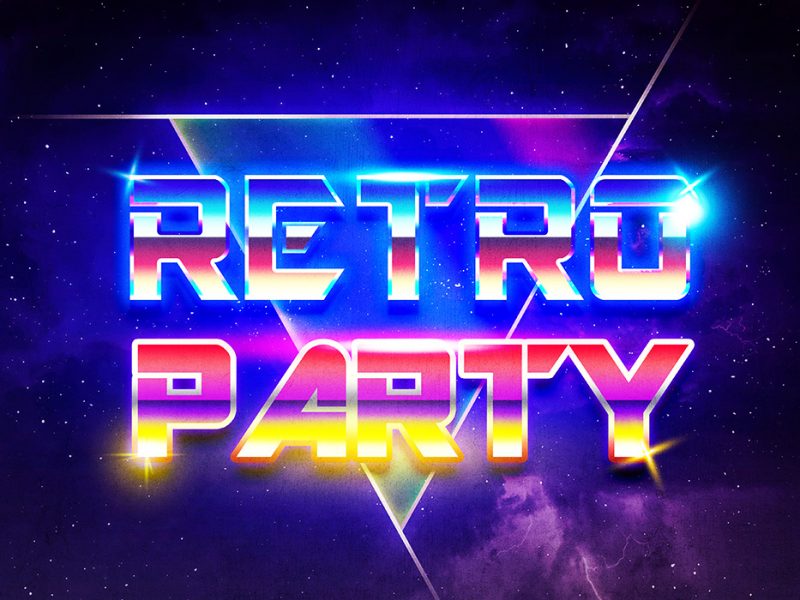 80s Retro Text Effect