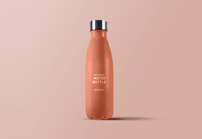 Reusable Water Bottle PSD Mockup