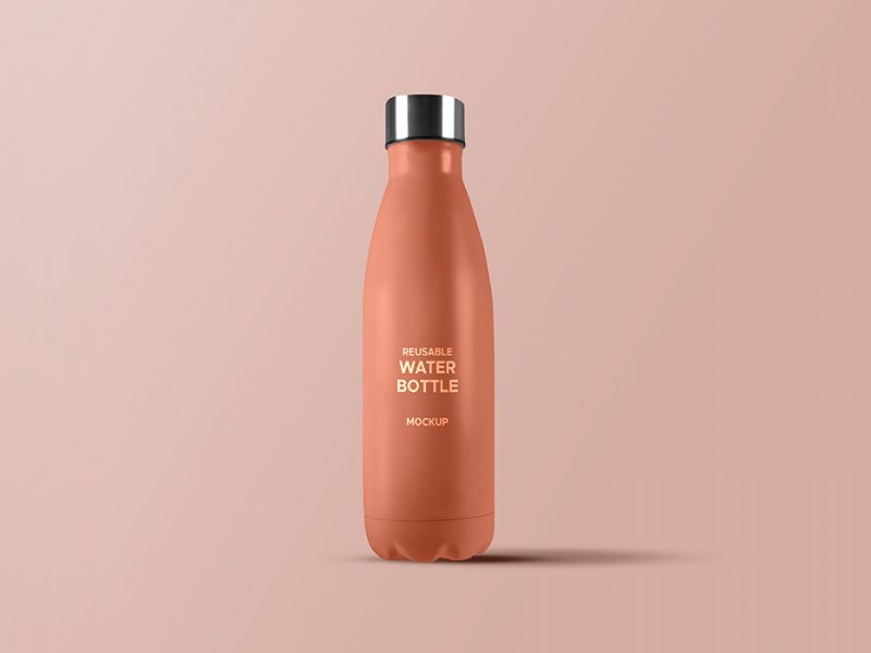 Reusable Water Bottle PSD Mockup