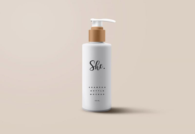 Shampoo Bottle Mockup PSD