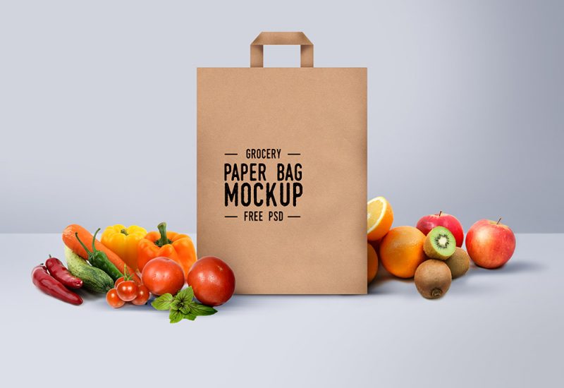 Brown Shopping Paper Bag PSD