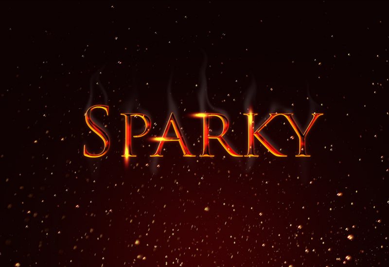 Sparky Text Effect PSD