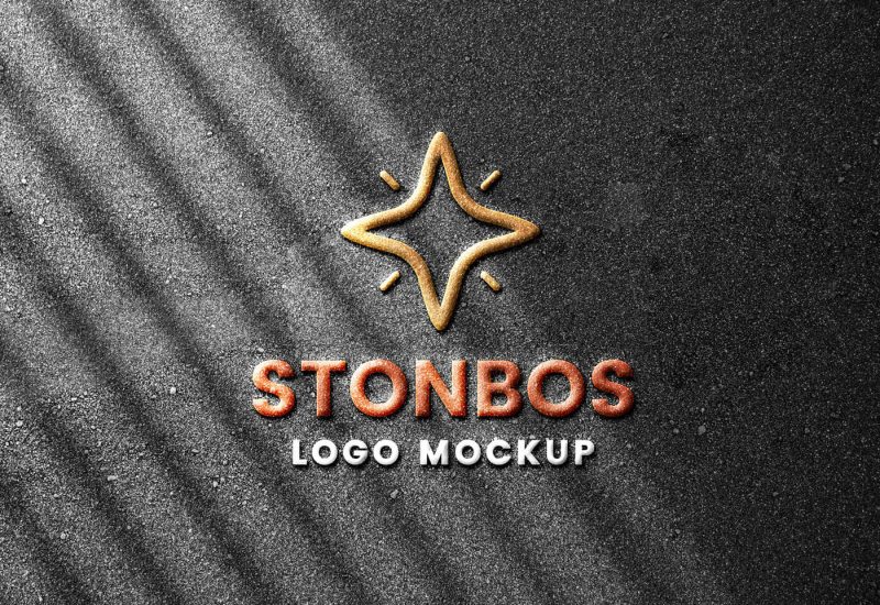 Stone-Emboss-Logo-Mockup