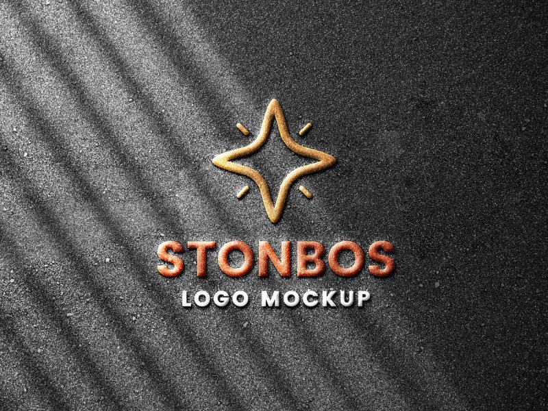 Stone-Emboss-Logo-Mockup