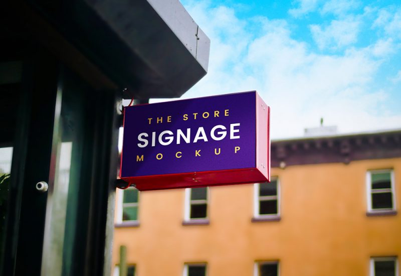 Store Signage Mockup PSD