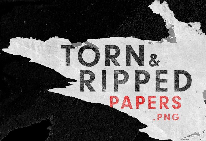 Torn And Ripped Paper Pieces