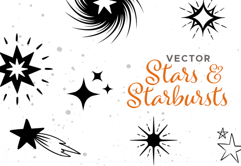 Handdrawn Vector Star & Starbursts Pack