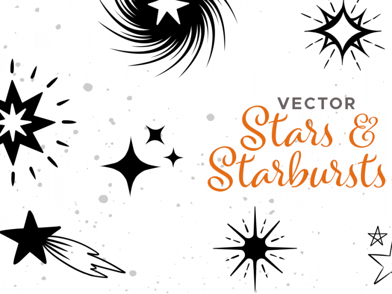 Handdrawn Vector Star & Starbursts Pack