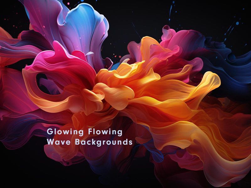 Abstract Digital Background With Glowing Flowing Wave