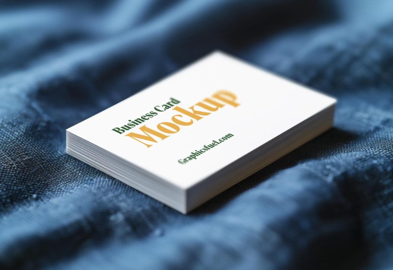 Close-up Business Card Mockup Template