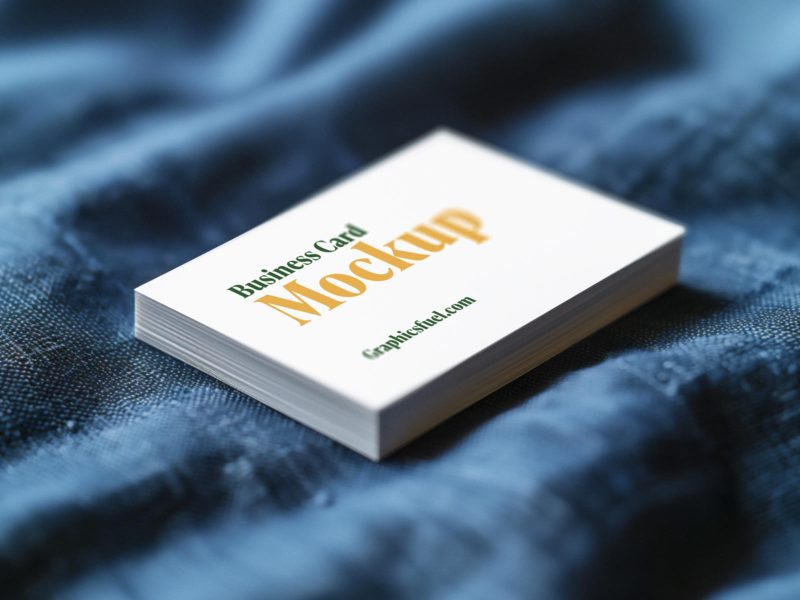 Close-up Business Card Mockup Template