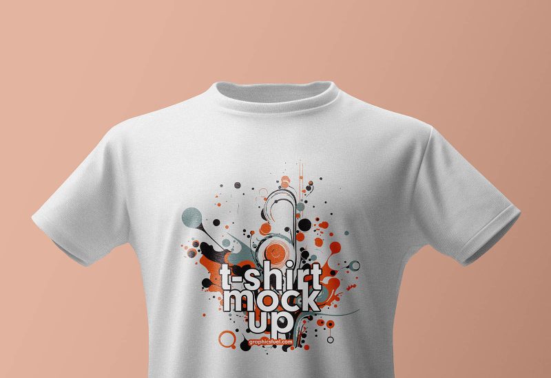 Closeup t-shirt mockup template