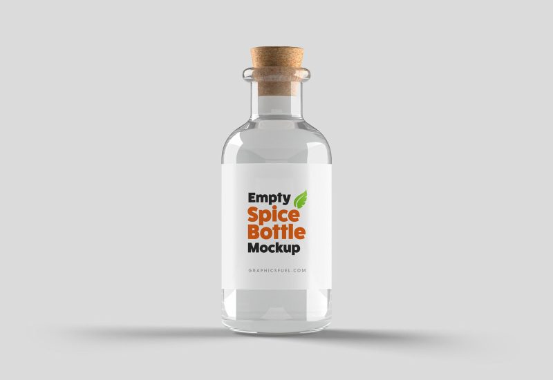 Free spice bottle mockup