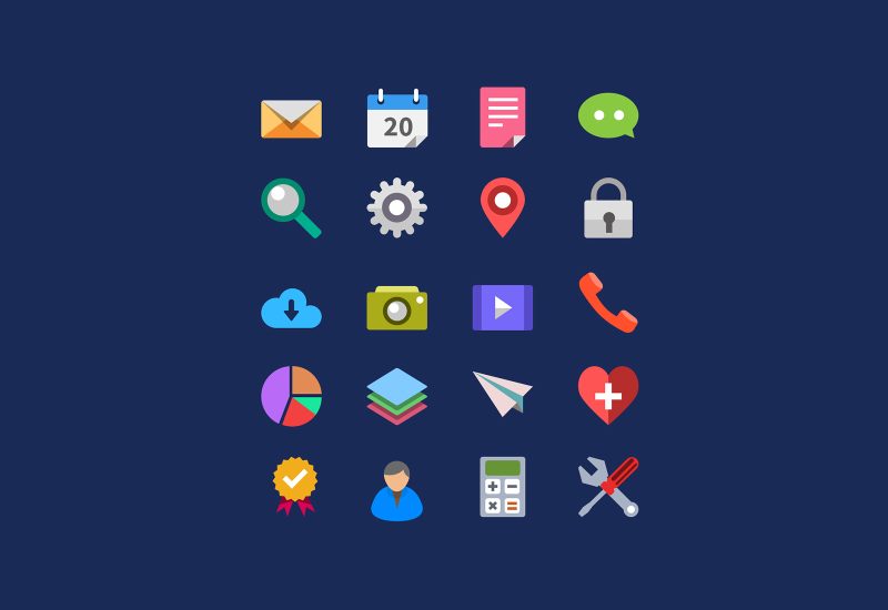 20 Flat Icons