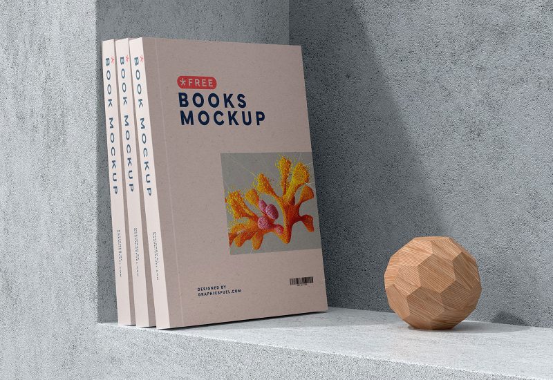 Free book mockup template