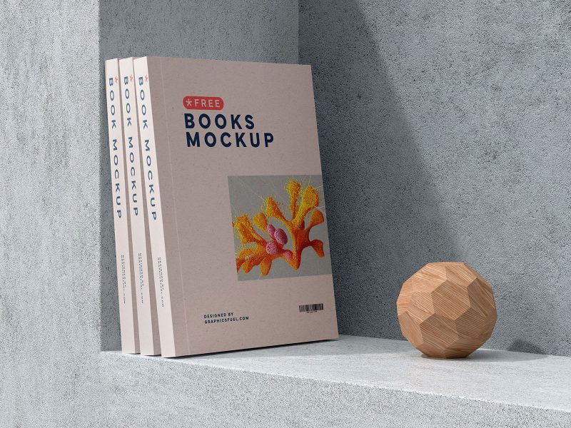 Free book mockup template