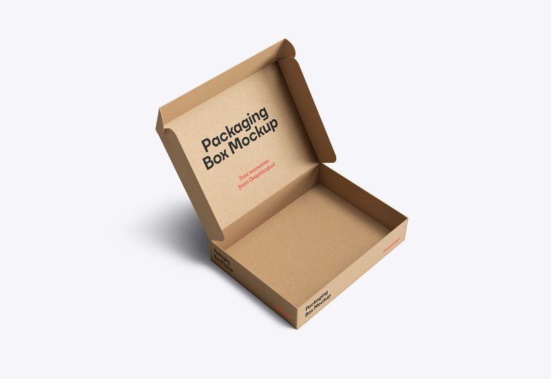 Free cardboard box mockup