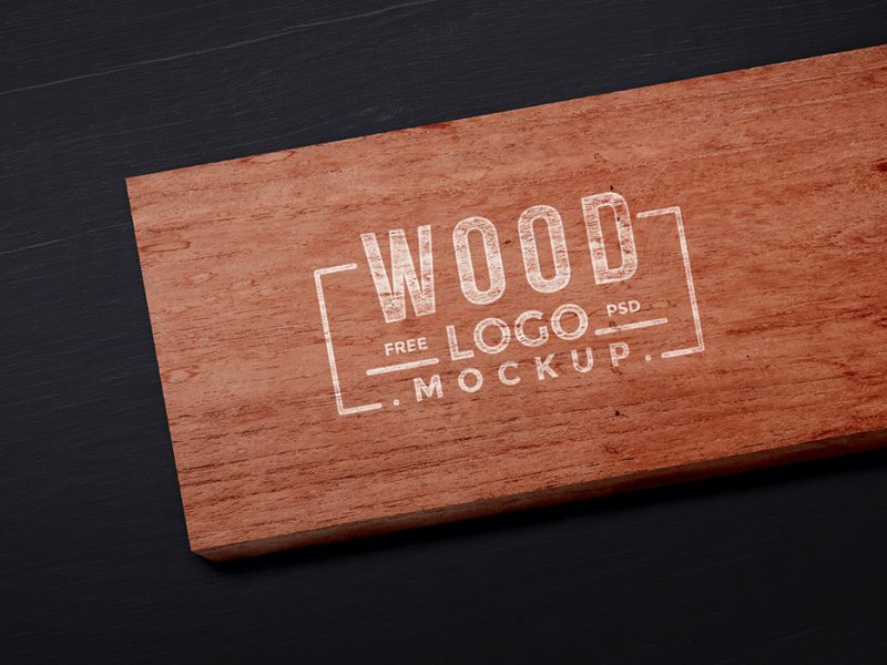 Free Wood Logo Mockup